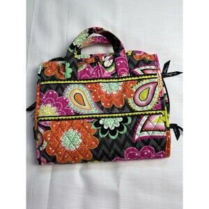 Vera Bradley Hanging Toiletry Travel Folding Organizer Bag In Ziggy Zinnia